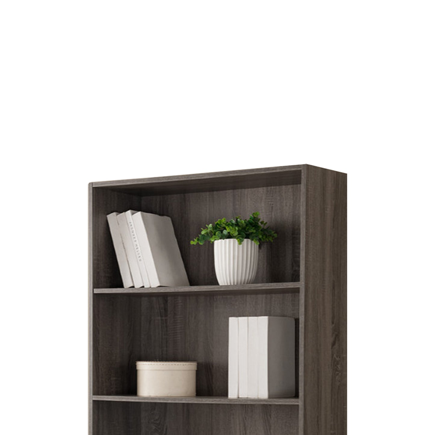 Splendid Space Efficient Bookcase, Gray By Benzara | Bookcases |  Modishstore  - 5