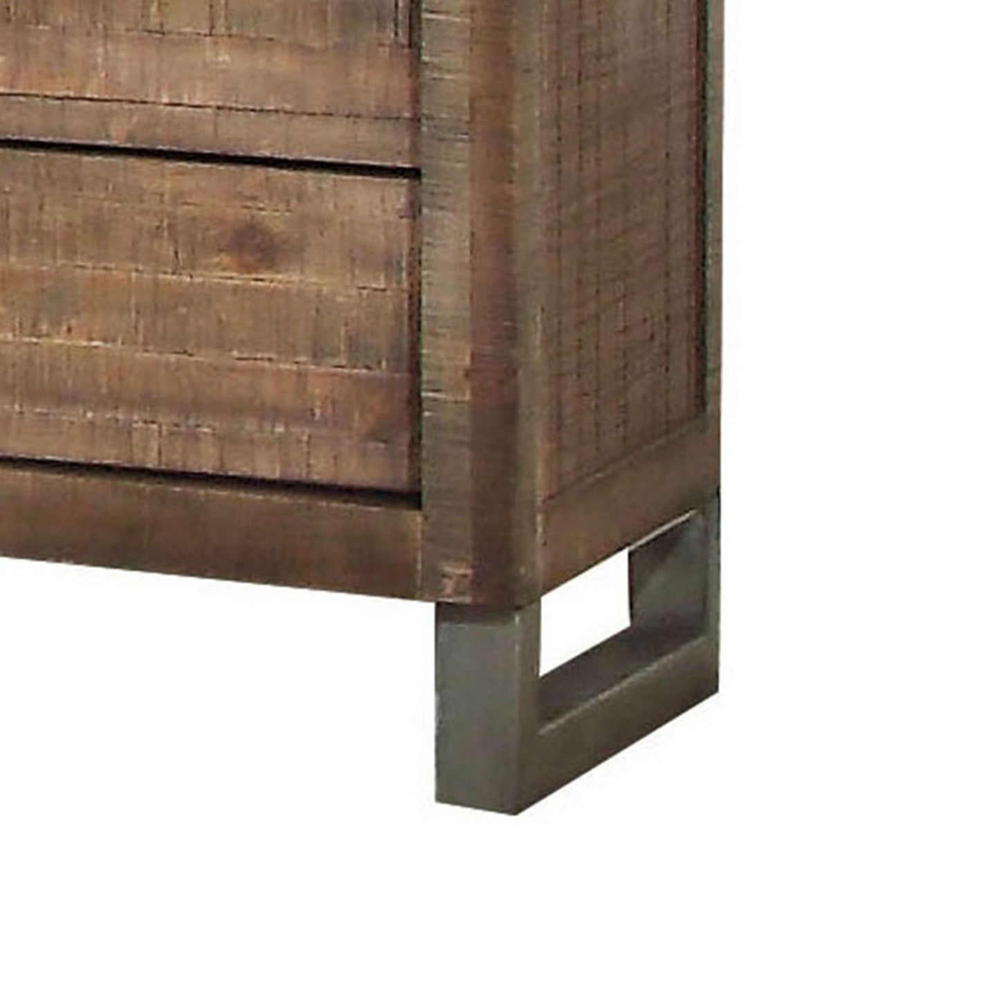 Modern Style 3 Drawers Wood Nightstand By Andria, Brown By Benzara | Nightstands | Modishstore - 4