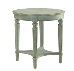 Fordon End Table, Antiqued Green By Benzara