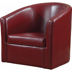 Slickly Compact Accent Chair, Red  By Benzara