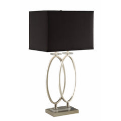 Well Designed Table Lamp With Aesthetic Base, Black And Gold` By Benzara