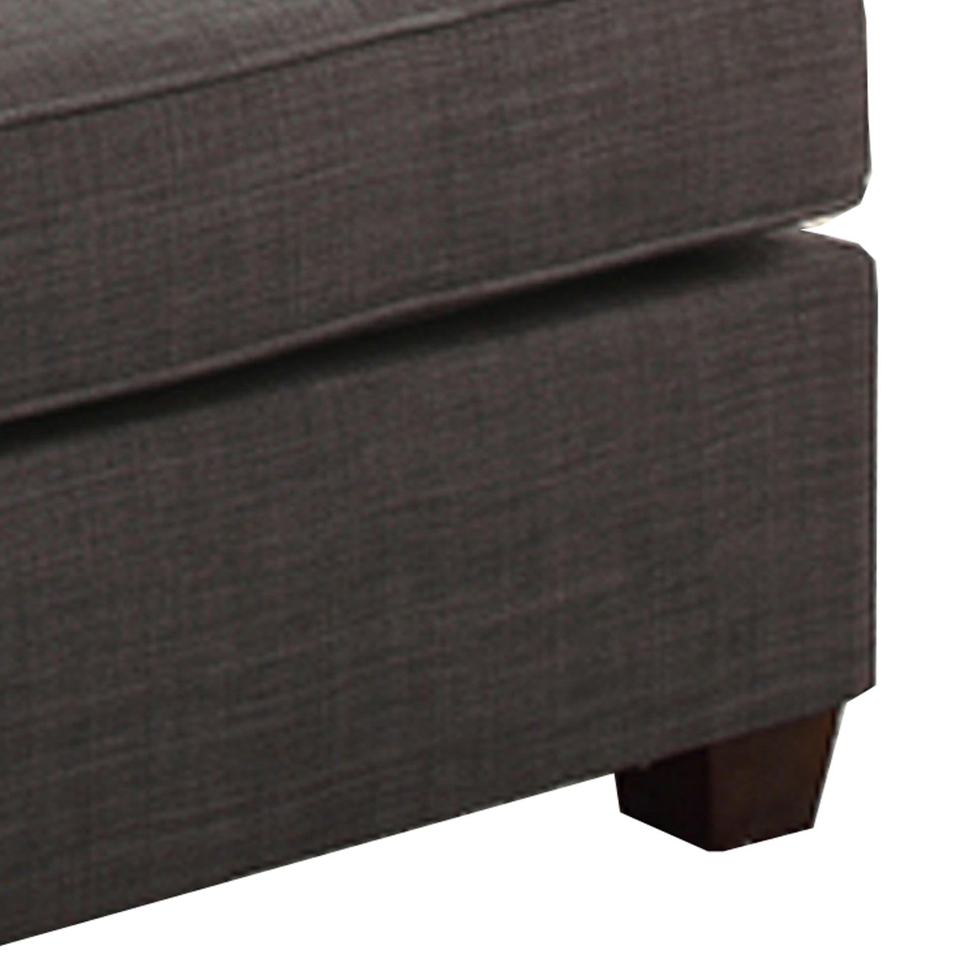 Cocktail Ottoman In Dark Gray Dorris Fabric By Benzara | Ottomans |  Modishstore  - 5