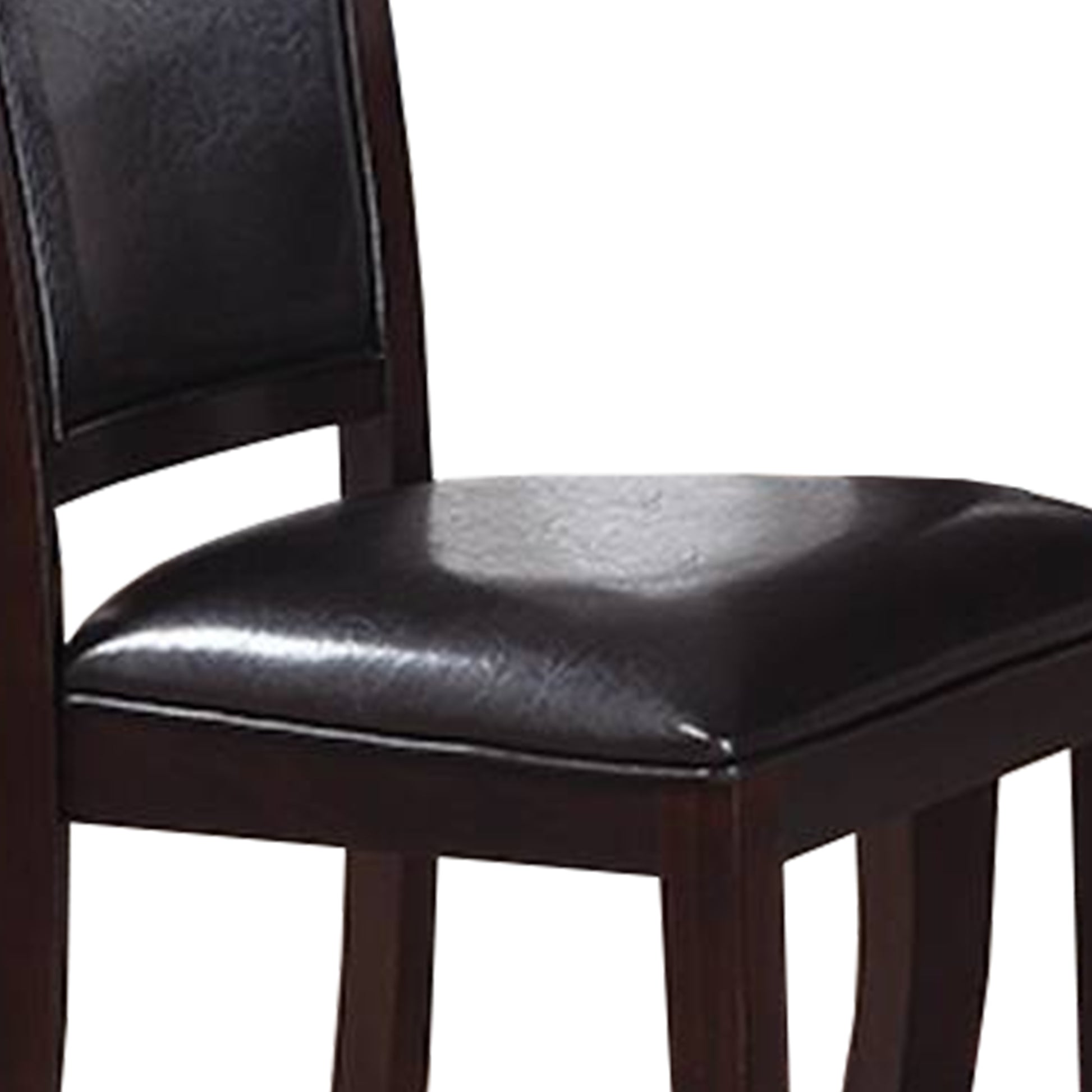 Set Of Two Wooden Dining Chairs In Dark Brown By Benzara | Dining Chairs | Modishstore - 5