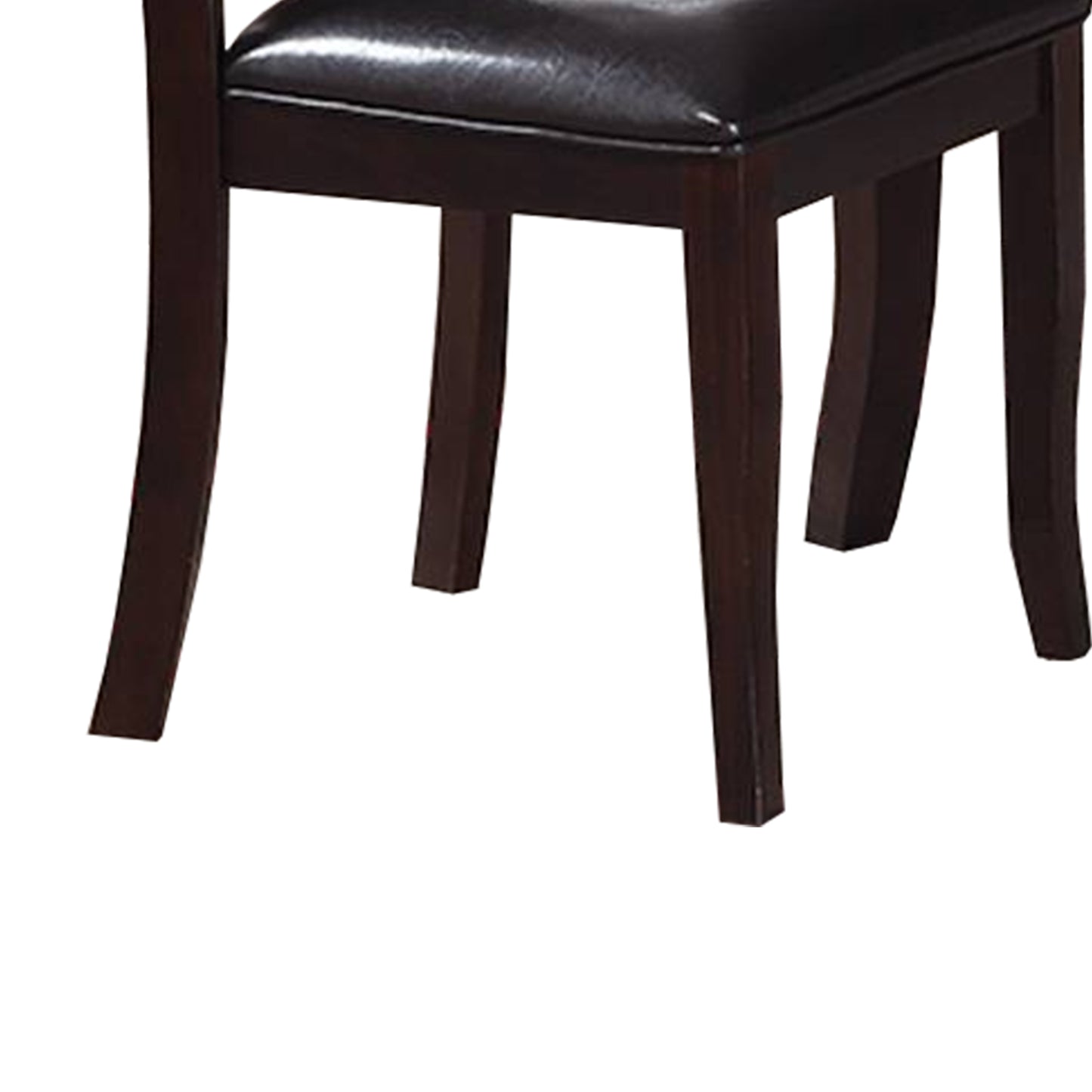 Set Of Two Wooden Dining Chairs In Dark Brown By Benzara | Dining Chairs | Modishstore - 6