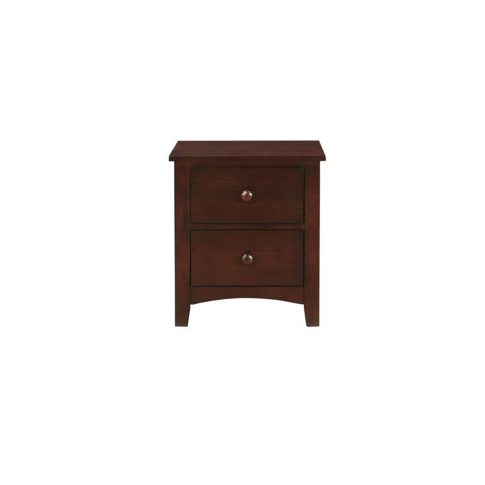 Pine Wood 2- Drawer Night Stand,Brown By Benzara | Nightstands |  Modishstore 