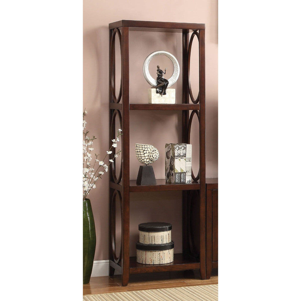 Transitional Pier Cabinet, Side Pier, Cherry Brown By Benzara | Shelves & Shelving Units |  Modishstore  - 2