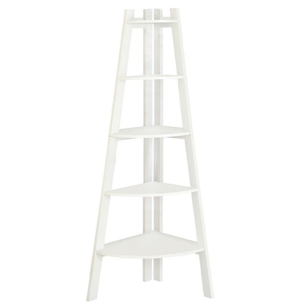 Ladder Shelf, White  By Benzara | Shelves & Shelving Units |  Modishstore  - 2