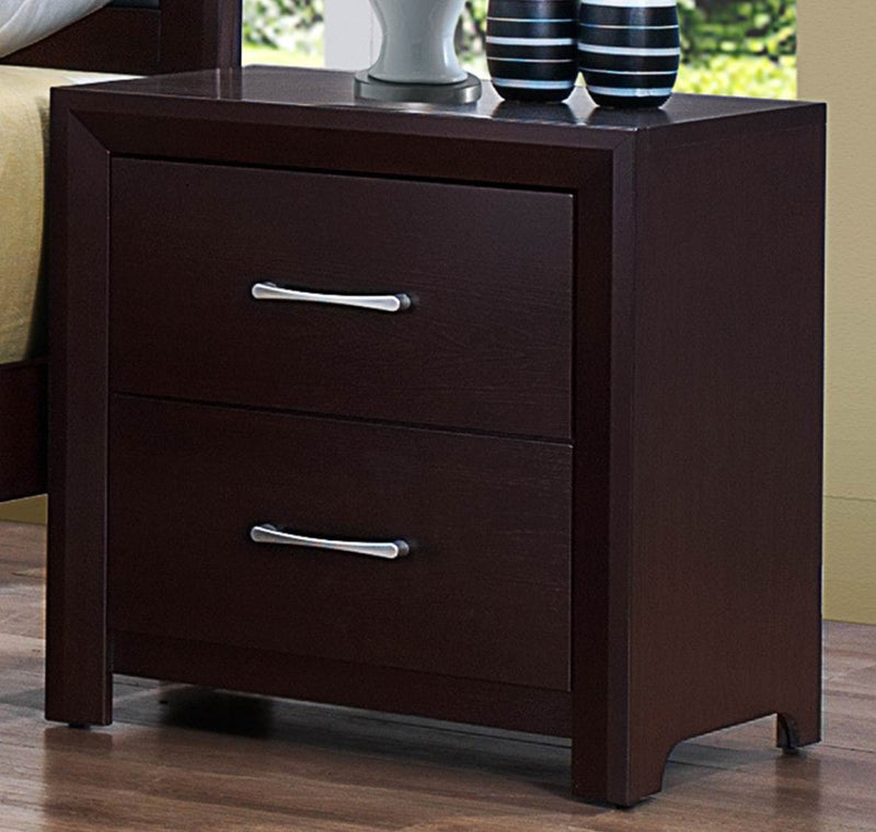 Wooden Night Stand With 2 Drawers Espresso Brown By Benzara | Nightstands | Modishstore