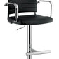 Contemporary Style Leatherette Padded Bar Stool With Arms, Black & Silver  By Benzara | Office Chairs |  Modishstore 