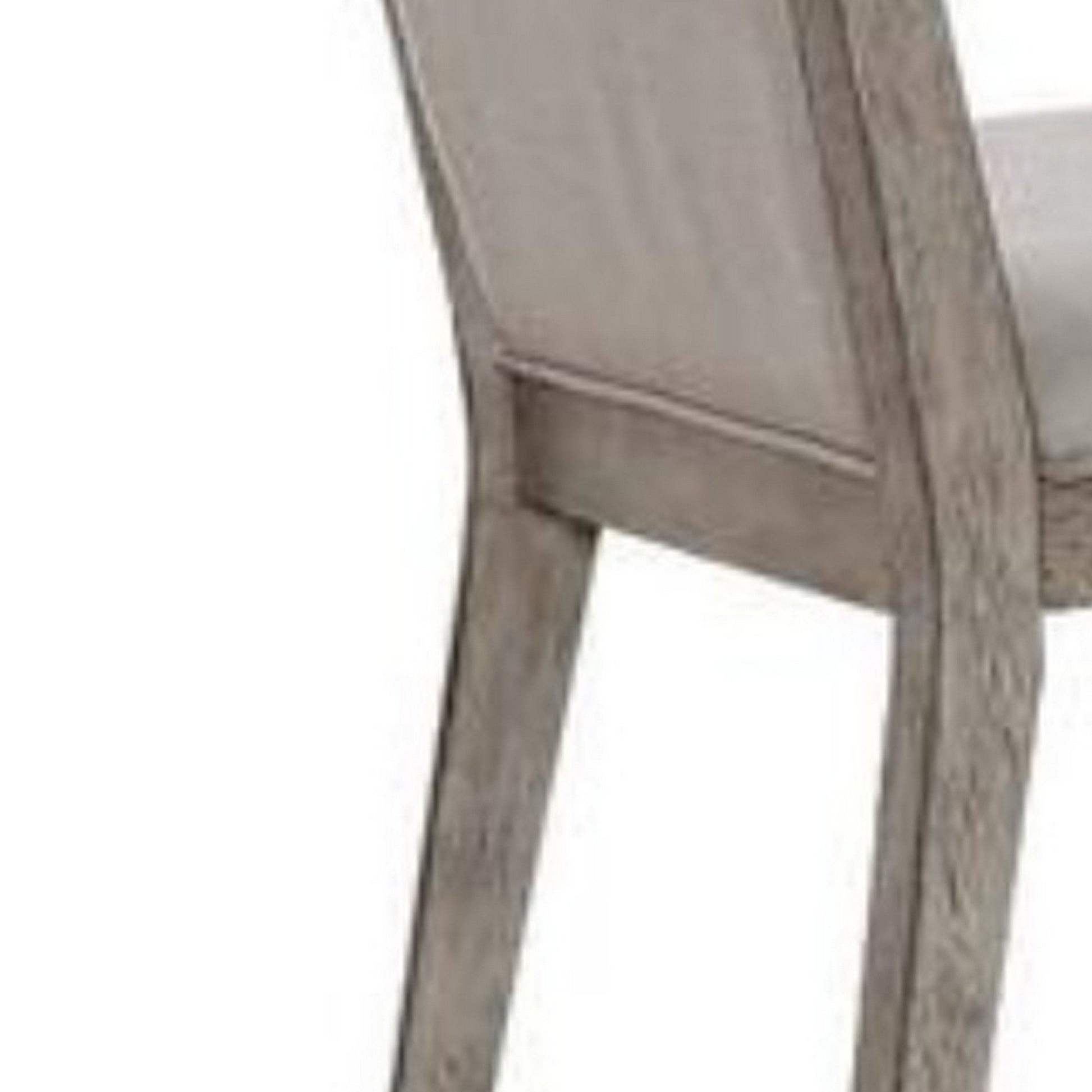 Slanted Elongated Back Side Chair, Set Of 2, Gray By Benzara | Side Chairs |  Modishstore  - 2