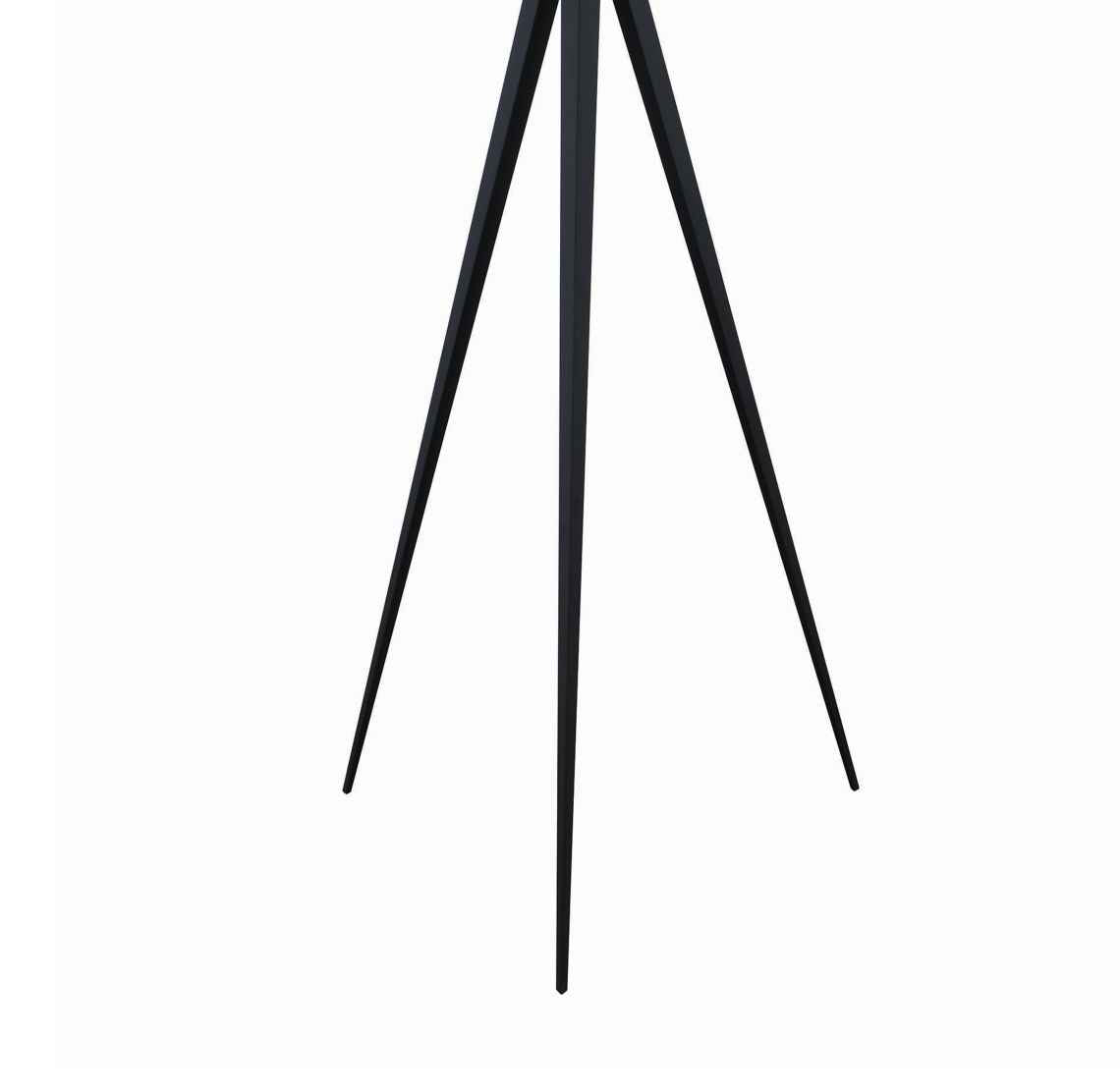 Height Adjustable Metal Tripod Floor Lamp With Fabric Shade, White And Black By Benzara | Floor Lamps |  Modishstore  - 3