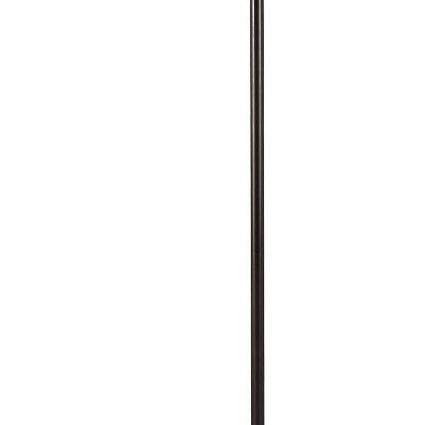 150 Watt Metal Floor Lamp With Swing Arm And Fabric Conical Shade, Black By Benzara | Floor Lamps |  Modishstore  - 4