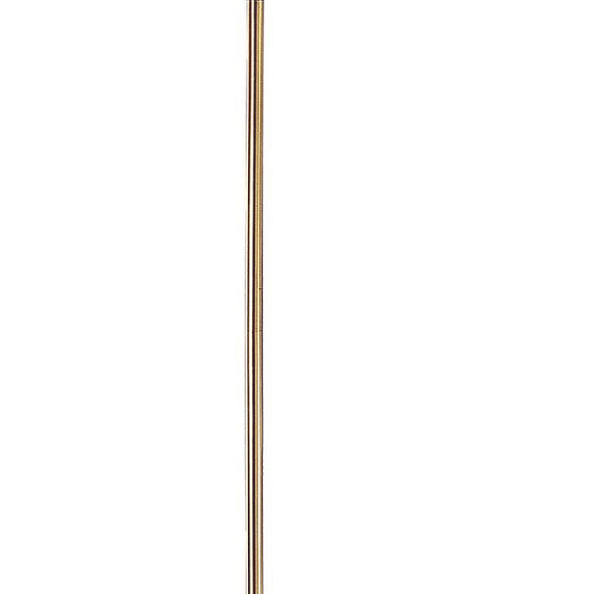 150 Watt 6 Way Metal Floor Lamp With Fabric Tapered Shade, Gold By Benzara | Floor Lamps | Modishstore - 3