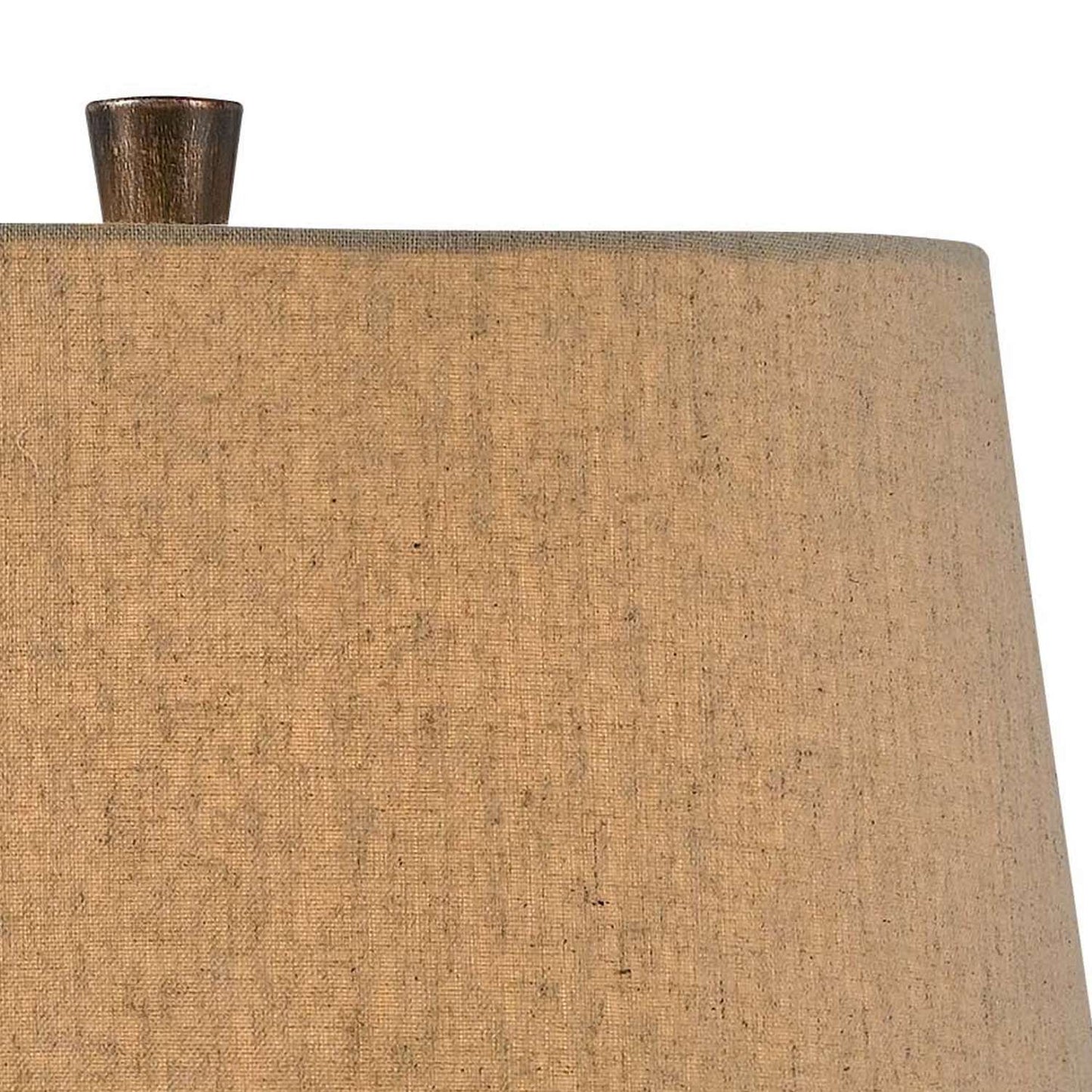 3 Way Table Tamp With Frosted Glass Body And Fabric Shade, Beige And Bronze By Benzara | Table Lamps |  Modishstore  - 3