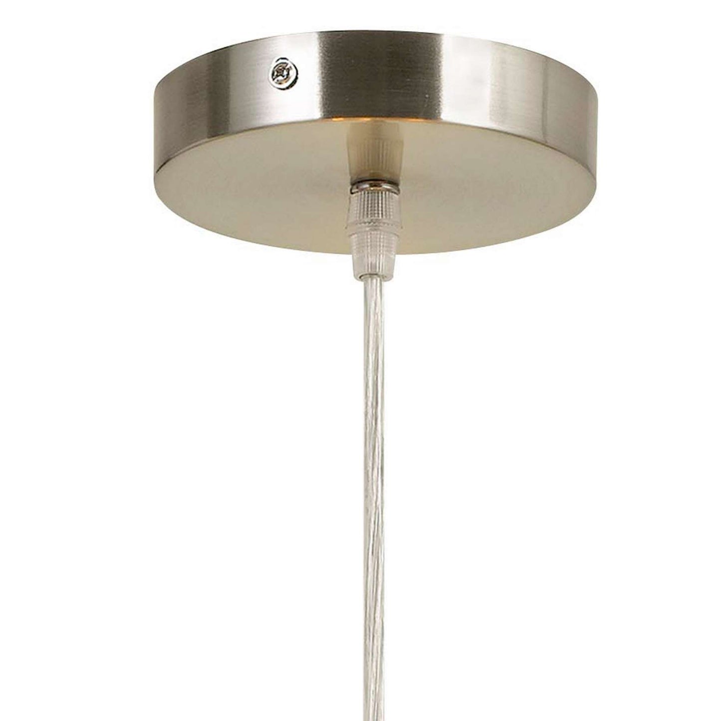 60W X 3 Drum Shade Pendant Fixture, Beige And Silver By Benzara | Chandeliers |  Modishstore  - 5