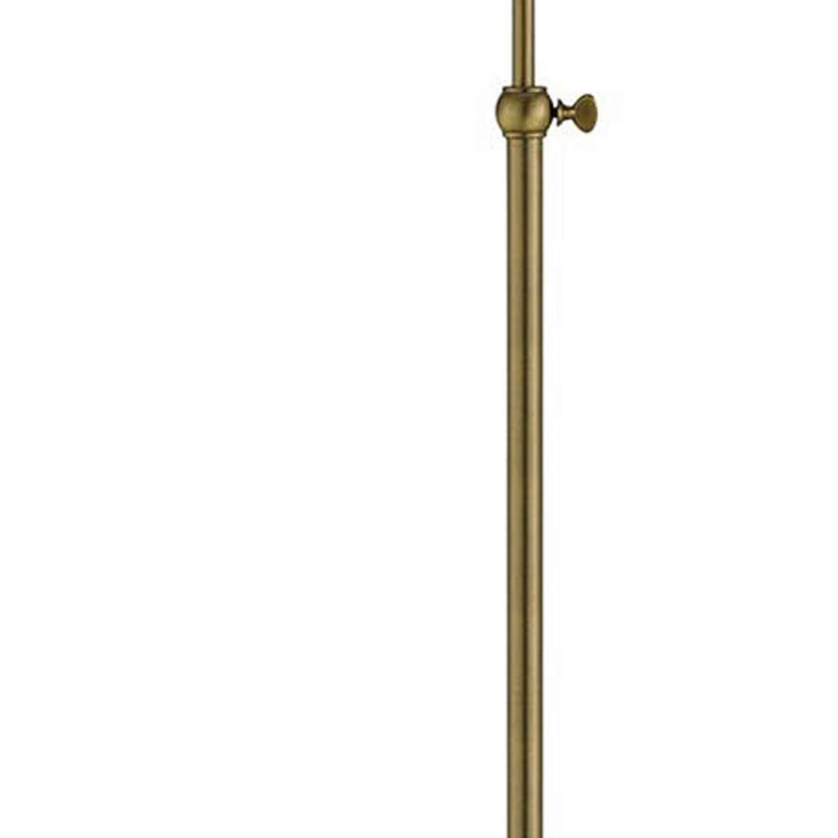 Metal Round 62" Floor Lamp With Adjustable Pole, Antique Bronze By Benzara | Floor Lamps |  Modishstore  - 4