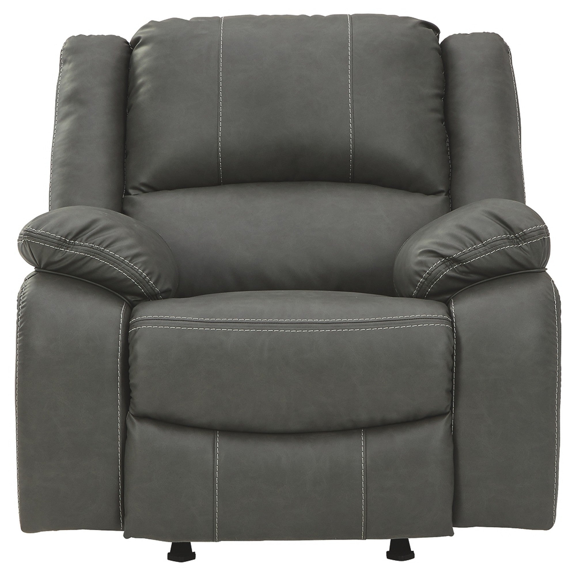 Gray leather rocker discount recliner