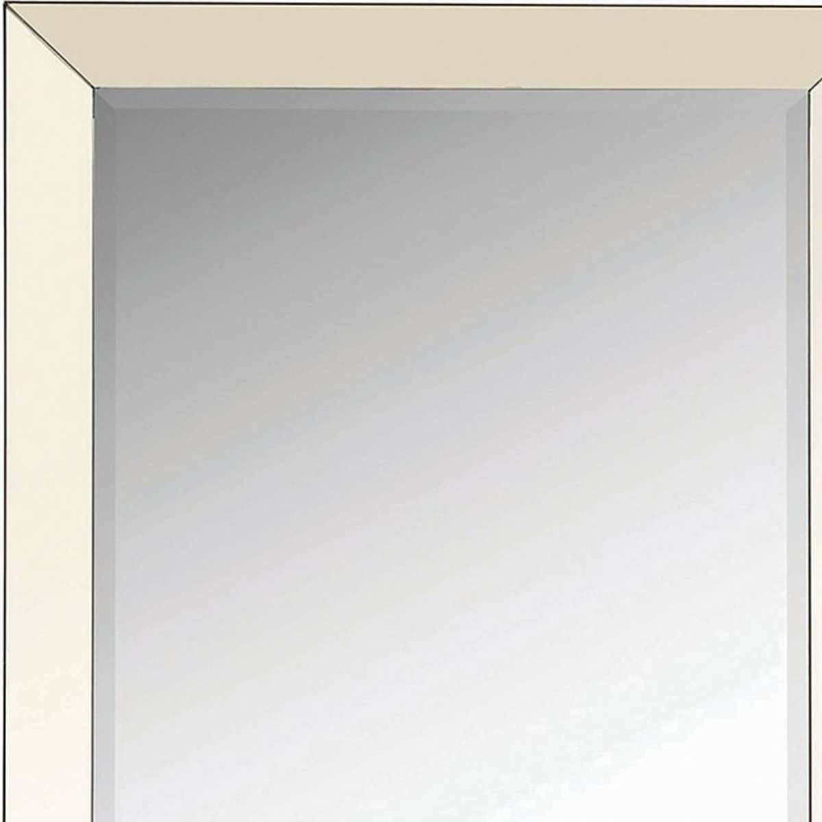 Rectangular Shaped Floor Mirror With Beveled Edge, Silver By Benzara | Mirrors |  Modishstore  - 5