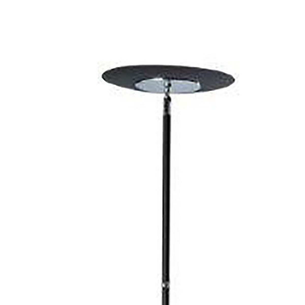 Floor Lamp With Adjustable Torchiere Head And Sleek Metal Body, Black By Benzara | Floor Lamps |  Modishstore  - 5