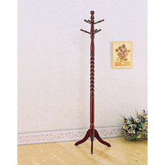 Traditional Style Coat Rack, Merlot Brown By Benzara