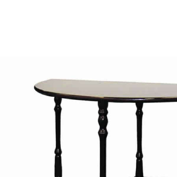 Traditional Style Wooden 3 Tier Half Table With Turned Legs, Dark Brown By Benzara | Side Tables |  Modishstore  - 3