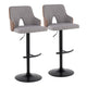 Stella Adjustable Barstool - Set of 2 Beige By LumiSource | Bar Stools | Modishstore - 25