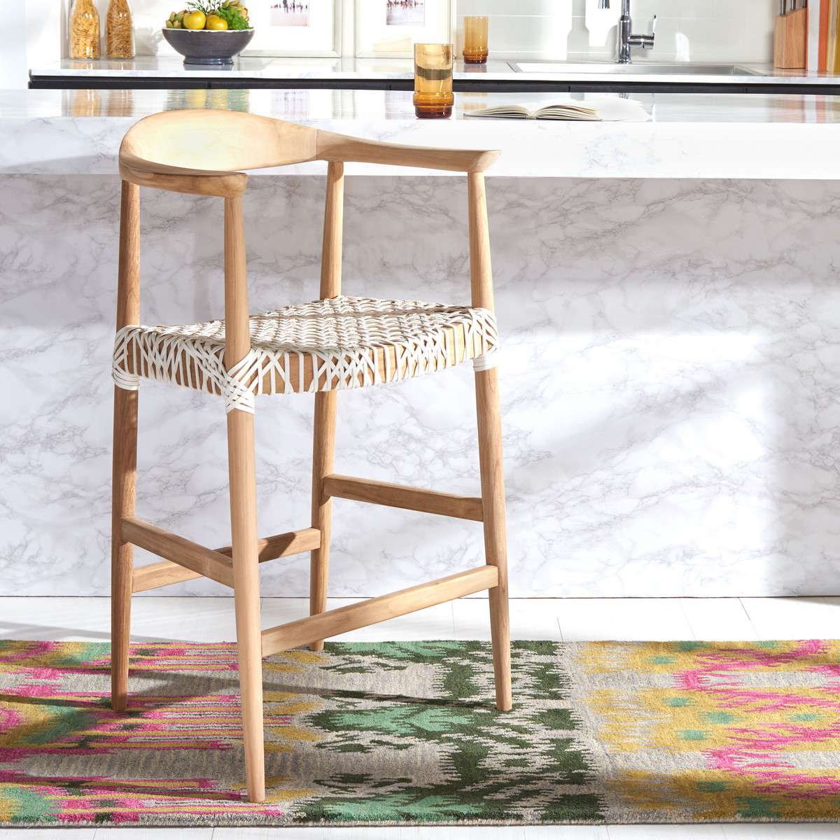 Safavieh Bandelier Counter Stool - Natural | Counter Stools | Modishstore - 4