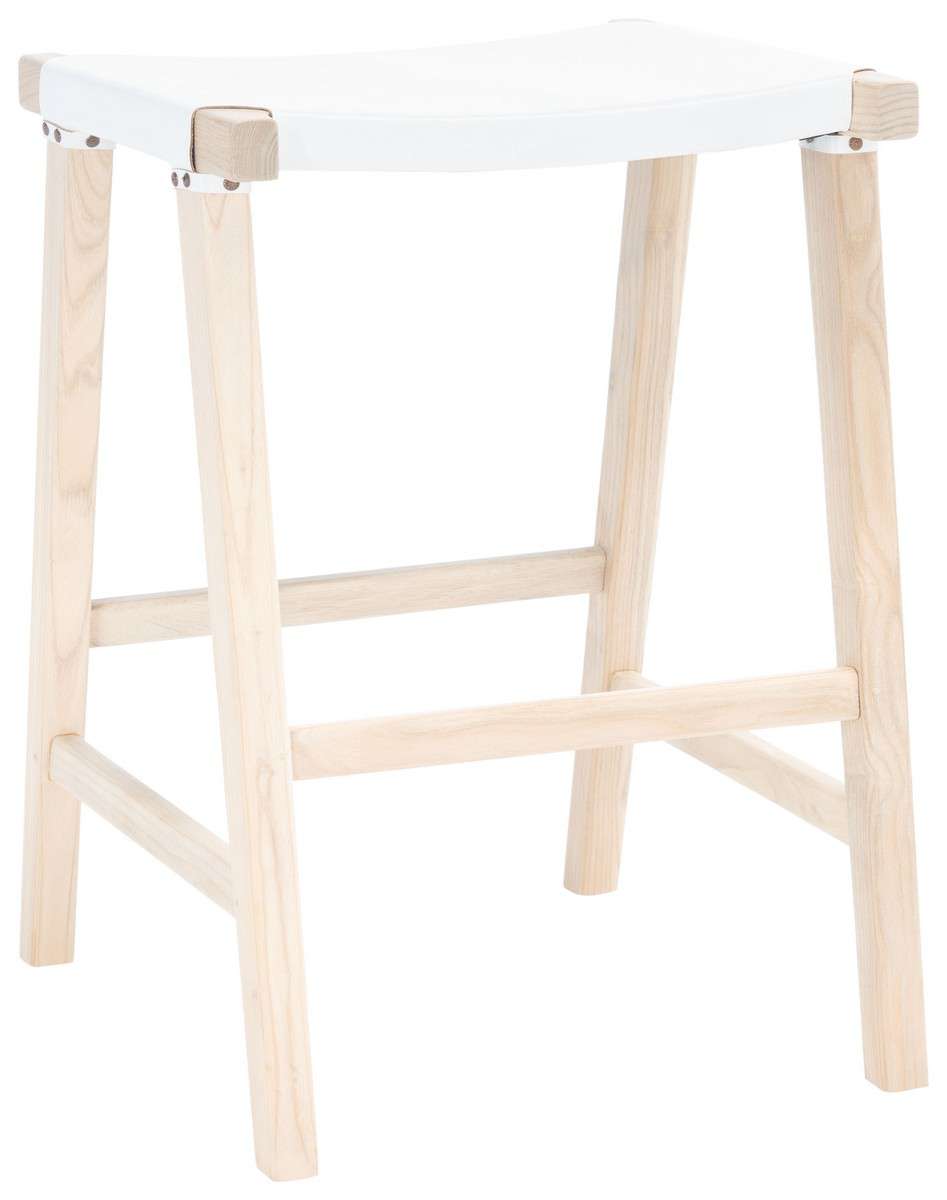 Safavieh Aariz Rectangle Counter Stool - White | Counter Stools | Modishstore - 3