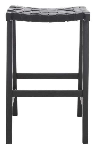 Safavieh Abreu Rectangle Barstool - Black | Bar Stools | Modishstore - 2