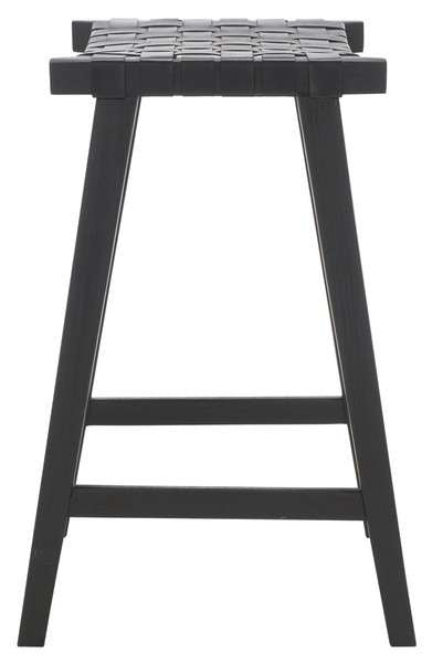 Safavieh Abreu Rectangle Barstool - Black | Bar Stools | Modishstore - 3