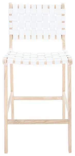 Safavieh Adah Leather Counter Stool - White | Counter Stools | Modishstore - 2