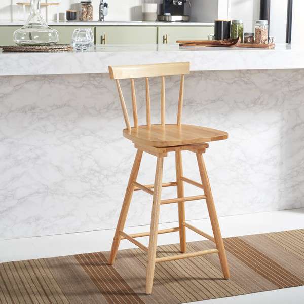 Safavieh Tage Swivel Counter Stool - Natural | Counter Stools | Modishstore