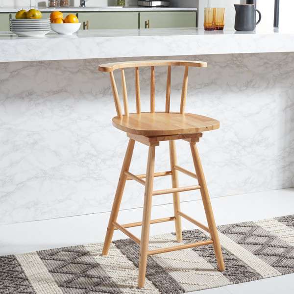 Safavieh Ray Swivel Counter Stool - Natural | Counter Stools | Modishstore