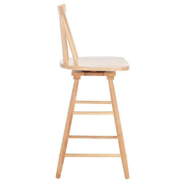 Safavieh Quai Swivel Counter Stool - Natural | Counter Stools | Modishstore - 3