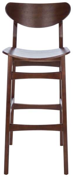 Safavieh Thaxton Bar Stool Set Of 2 - Walnut | Bar Stools | Modishstore - 2