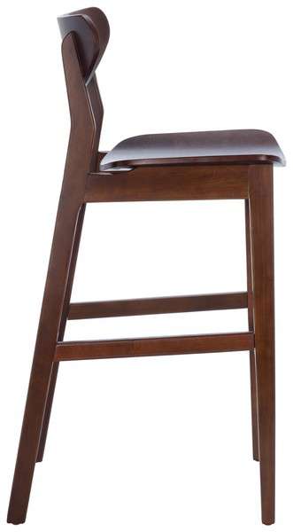 Safavieh Thaxton Bar Stool Set Of 2 - Walnut | Bar Stools | Modishstore - 3