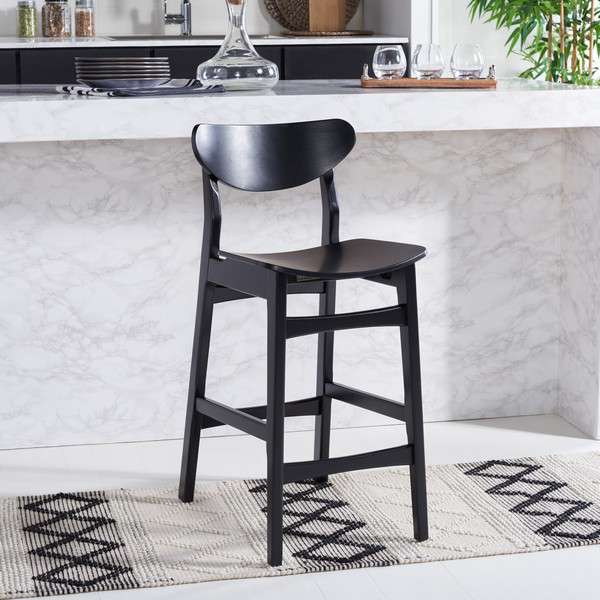 Safavieh Thaxton Counter Stool - Black | Counter Stools | Modishstore