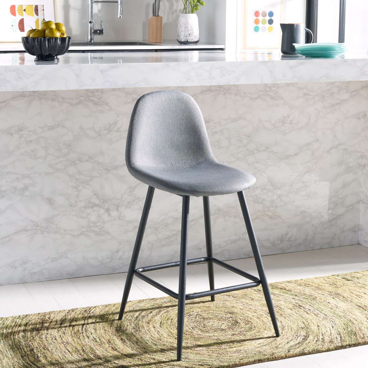 Safavieh Travis Counter Stool - Dark Gray | Counter Stools | Modishstore - 4