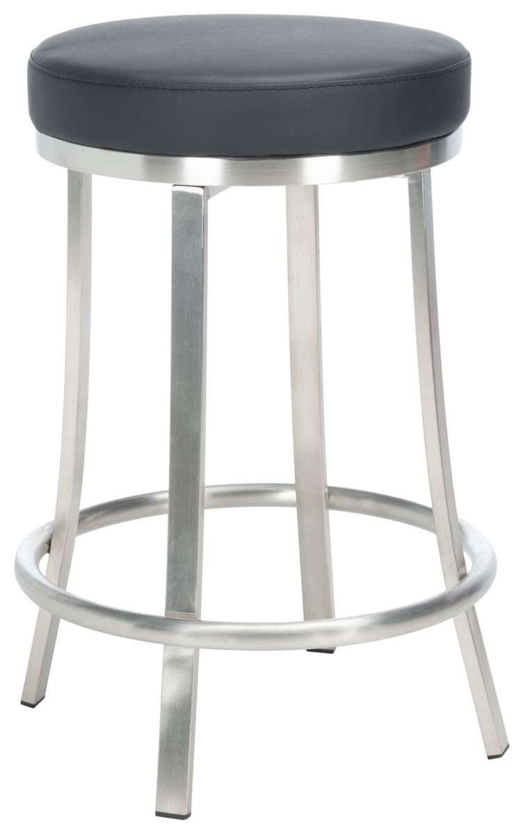 Safavieh Obito Swivel Counter Stool - Black | Counter Stools | Modishstore - 3