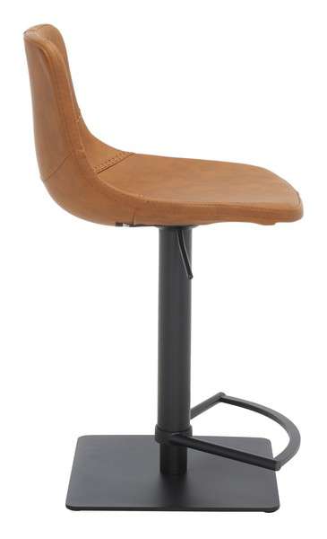 Safavieh Kynlee Gas Lift Barstool - Cognac | Bar Stools | Modishstore - 3