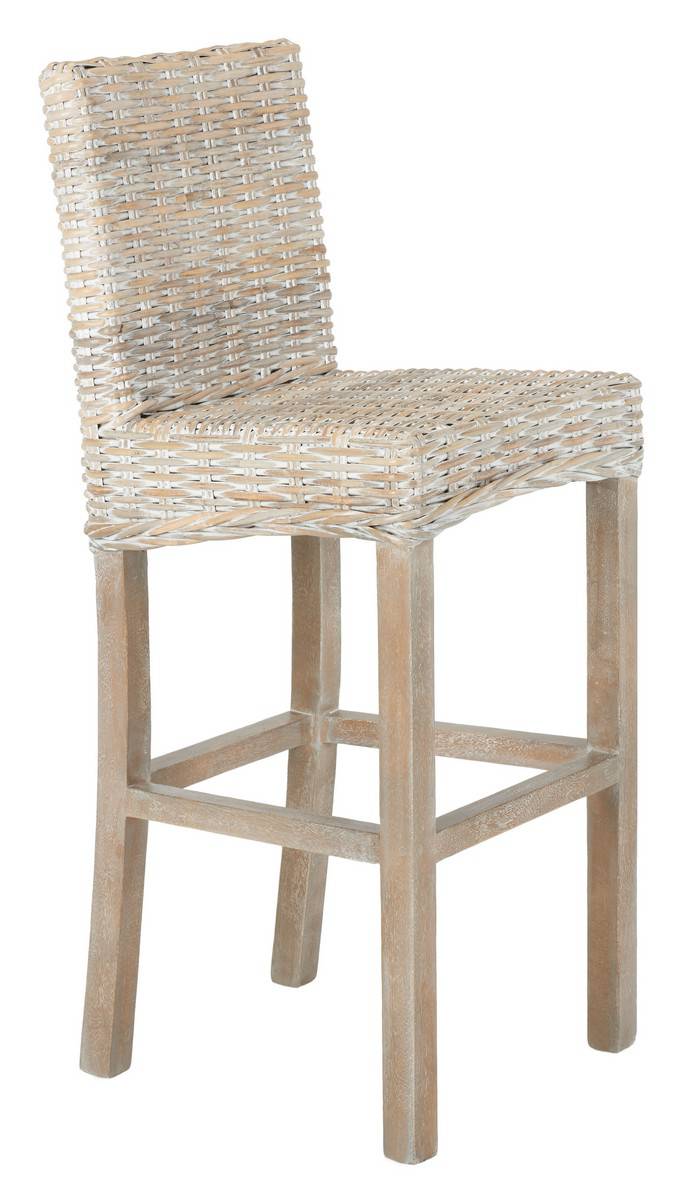 Rattan bar set with 6 online stools