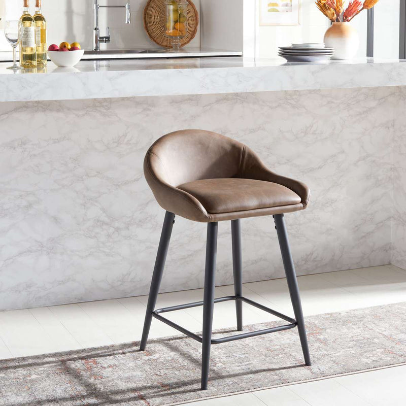 Safavieh Anson Counter Stool - Saddle | Counter Stools | Modishstore