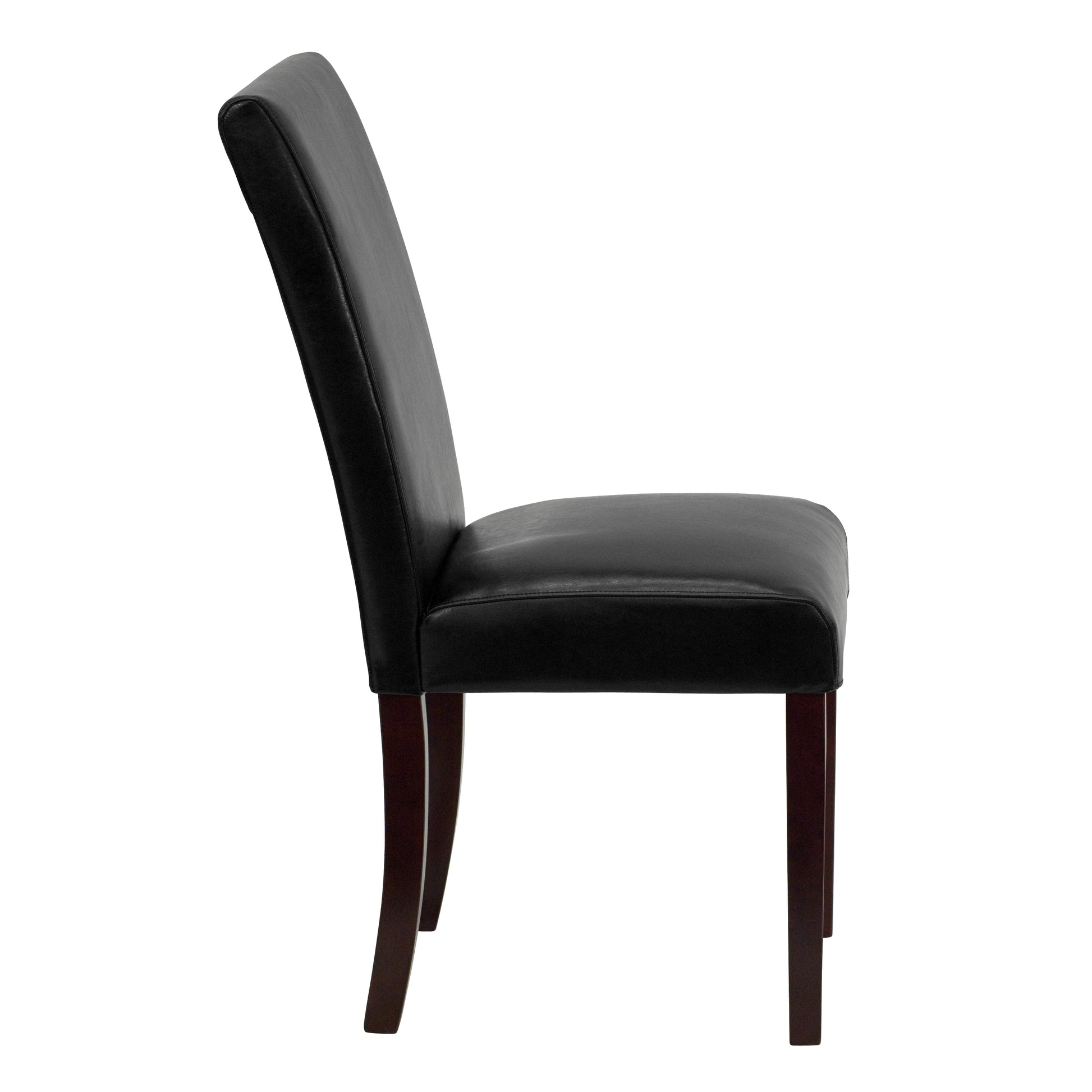 Flash Furniture Black Leather Upholstered Parsons Chair | Dining Chairs | Modishstore - 4