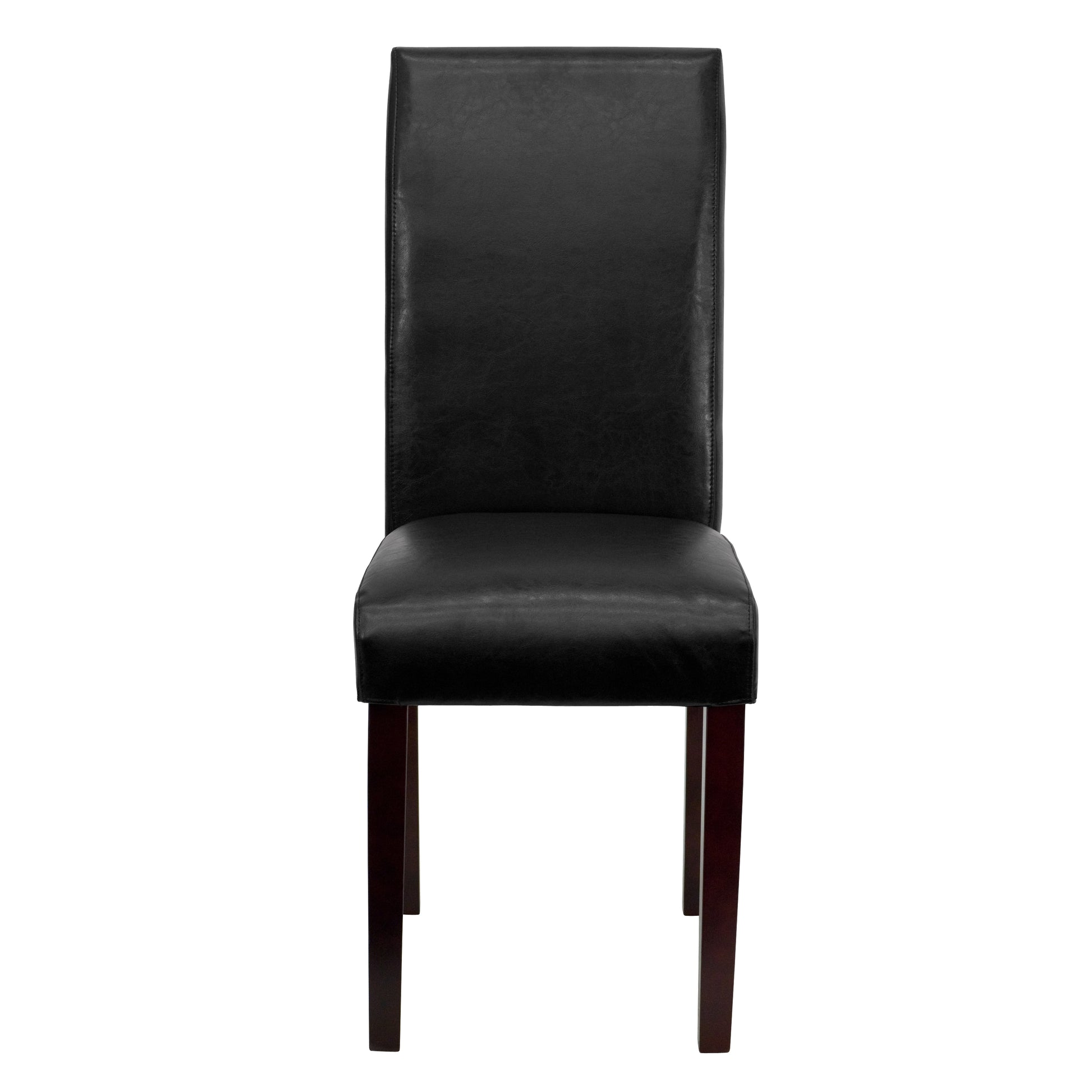 Flash Furniture Black Leather Upholstered Parsons Chair | Dining Chairs | Modishstore - 3