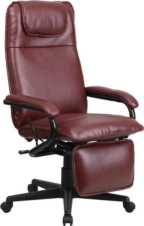 Flash Furniture High Back Burgundy Leather Executive Reclining Swivel Office Chair | Office Chairs | Modishstore - 1