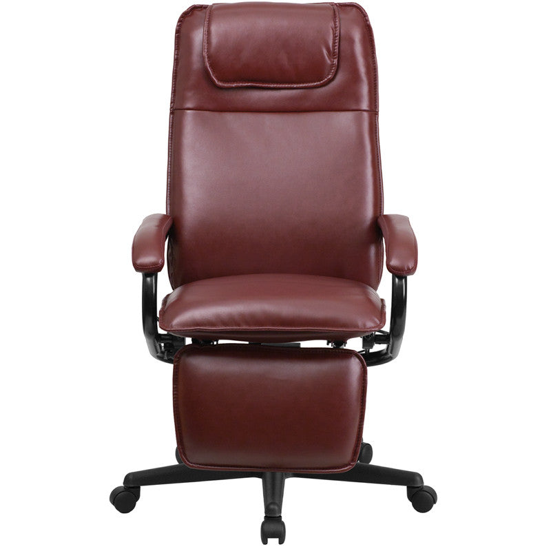 Flash Furniture High Back Burgundy Leather Executive Reclining Swivel Office Chair | Office Chairs | Modishstore - 3