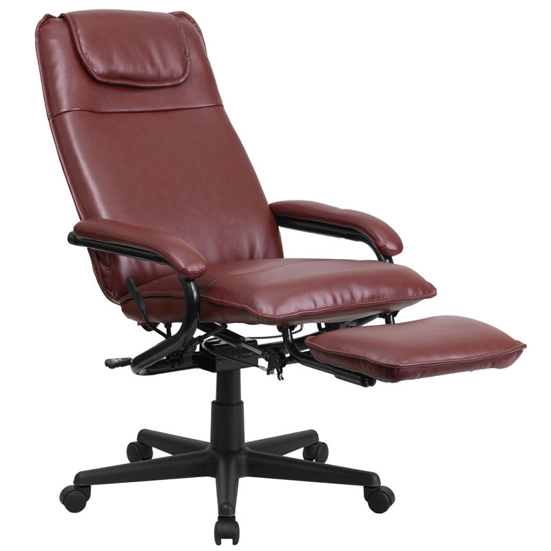 Flash Furniture High Back Burgundy Leather Executive Reclining Swivel Office Chair | Office Chairs | Modishstore - 2