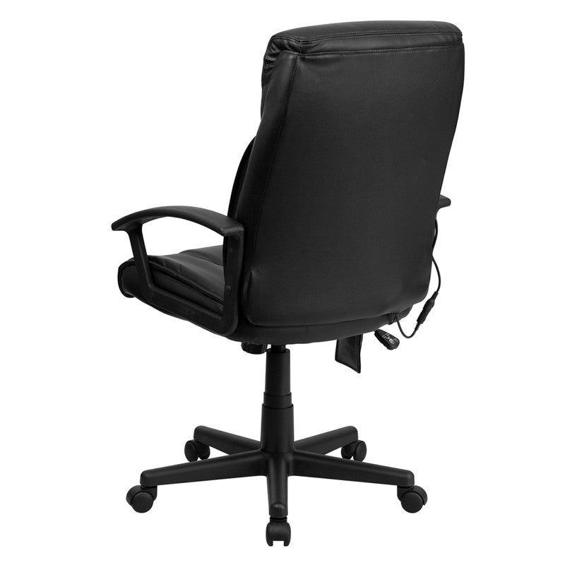 Flash Furniture BT-9578P-GG High Back Massaging Black Leather Executive Swivel Office Chair | Office Chairs | Modishstore-3