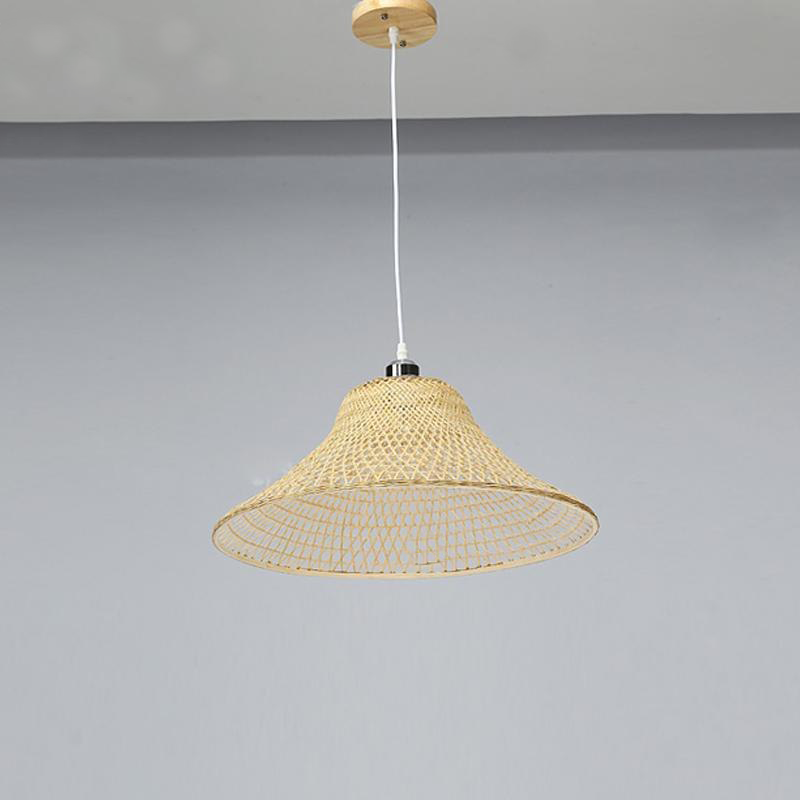 Bamboo Wicker Rattan Cap Lampshade Pendant Light by Artisan Living-3