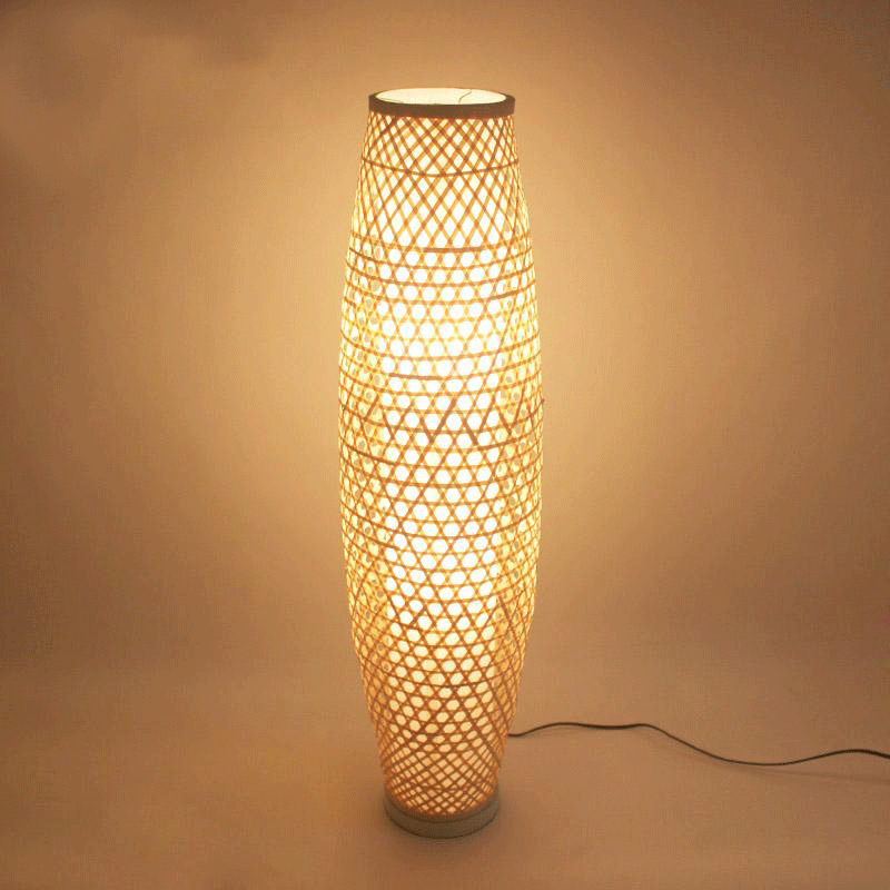 Bamboo Wicker Rattan Shade Vase Floor Lamp By Artisan Living – Modish Store